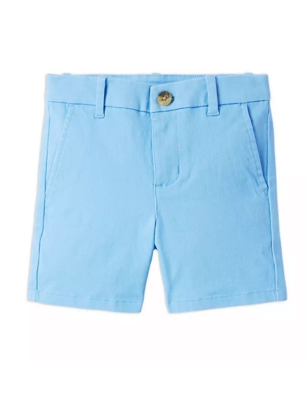 SKY blue Boy's Twill Flat Front Shorts